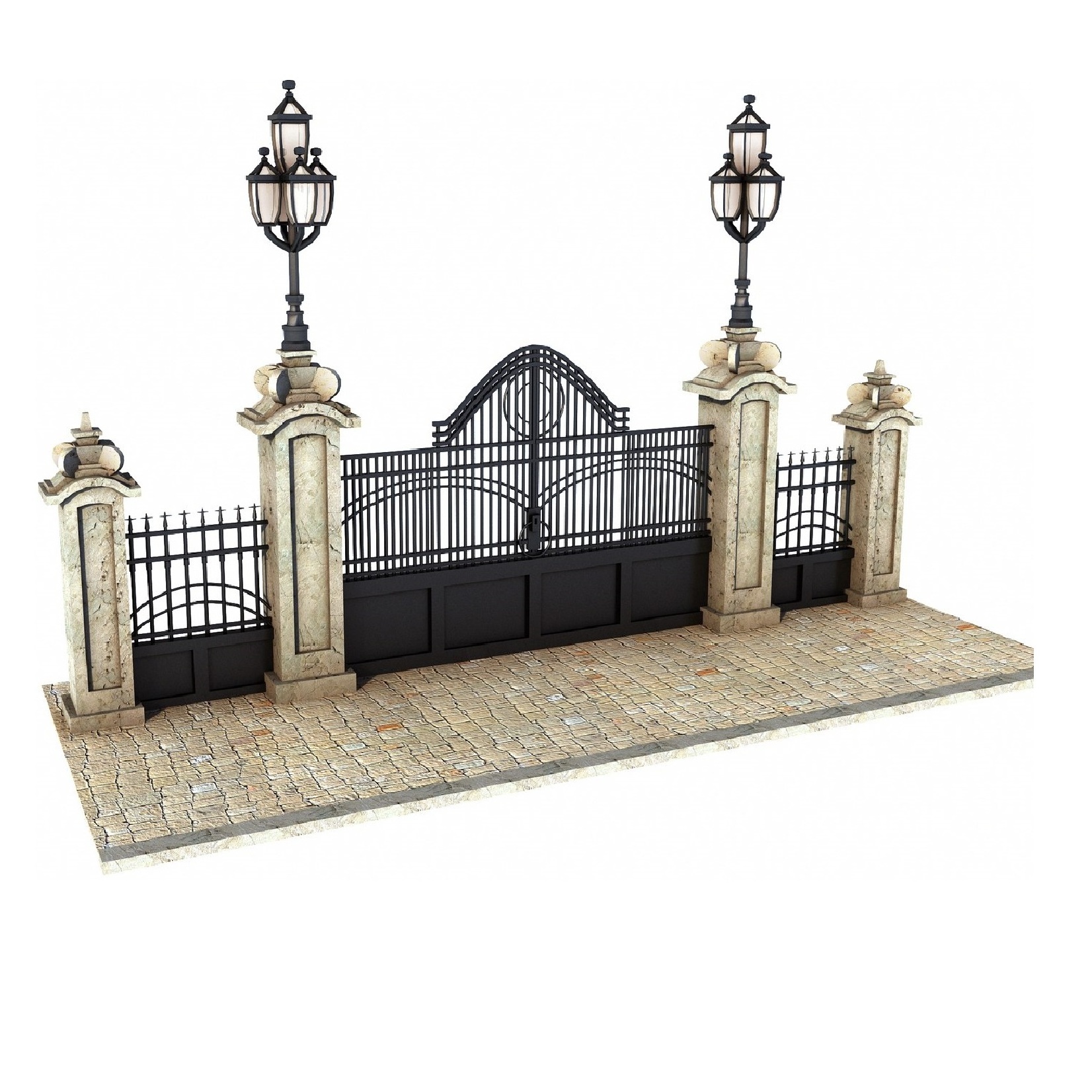 CBMmart good price main gate designs wrought iron gates fencing panel door modern automatic metal gates