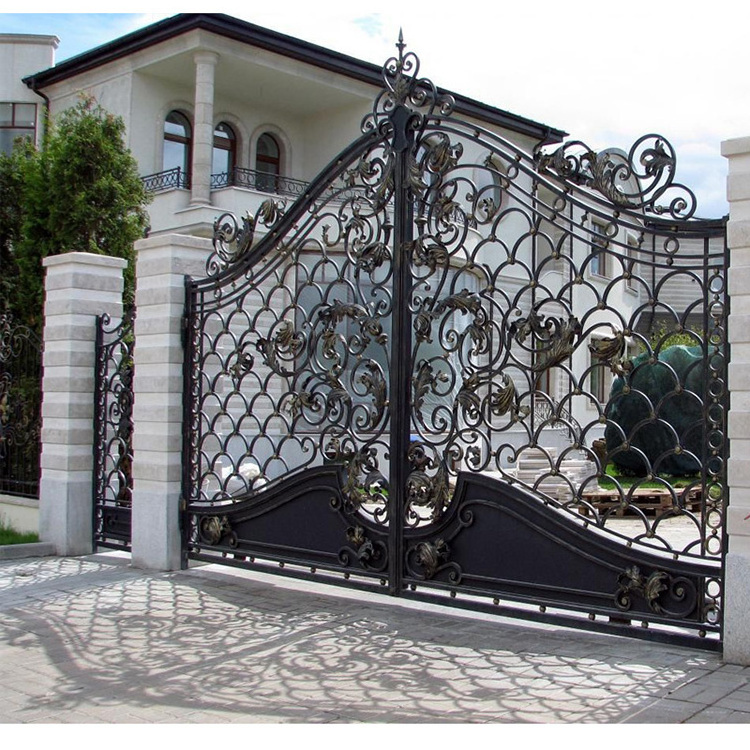 Cheap Modern House High Quality Wrought Iron Main Gates Designs Front Door Security Gate And Fencing