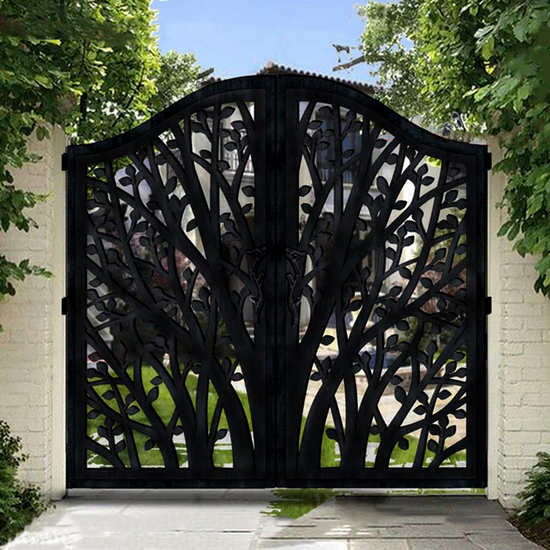 Garden Fencing Trellis Gates Courtyard Metal Garden Gates Decorative Aluminum Fence metal gate designs