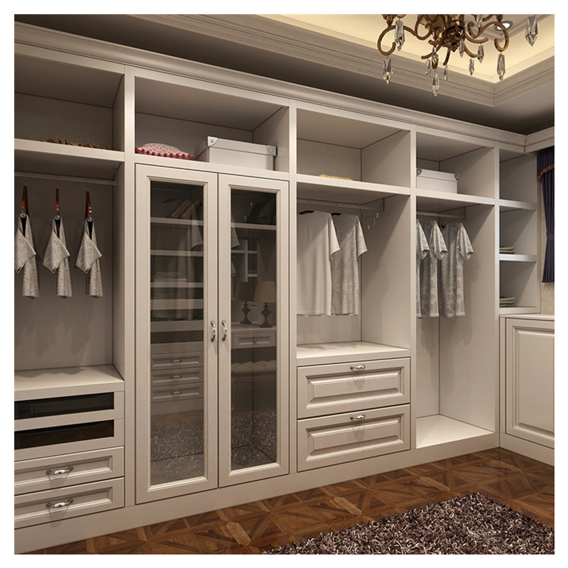 Bedroom custom L shape walk-in wardrobe cabinet closet