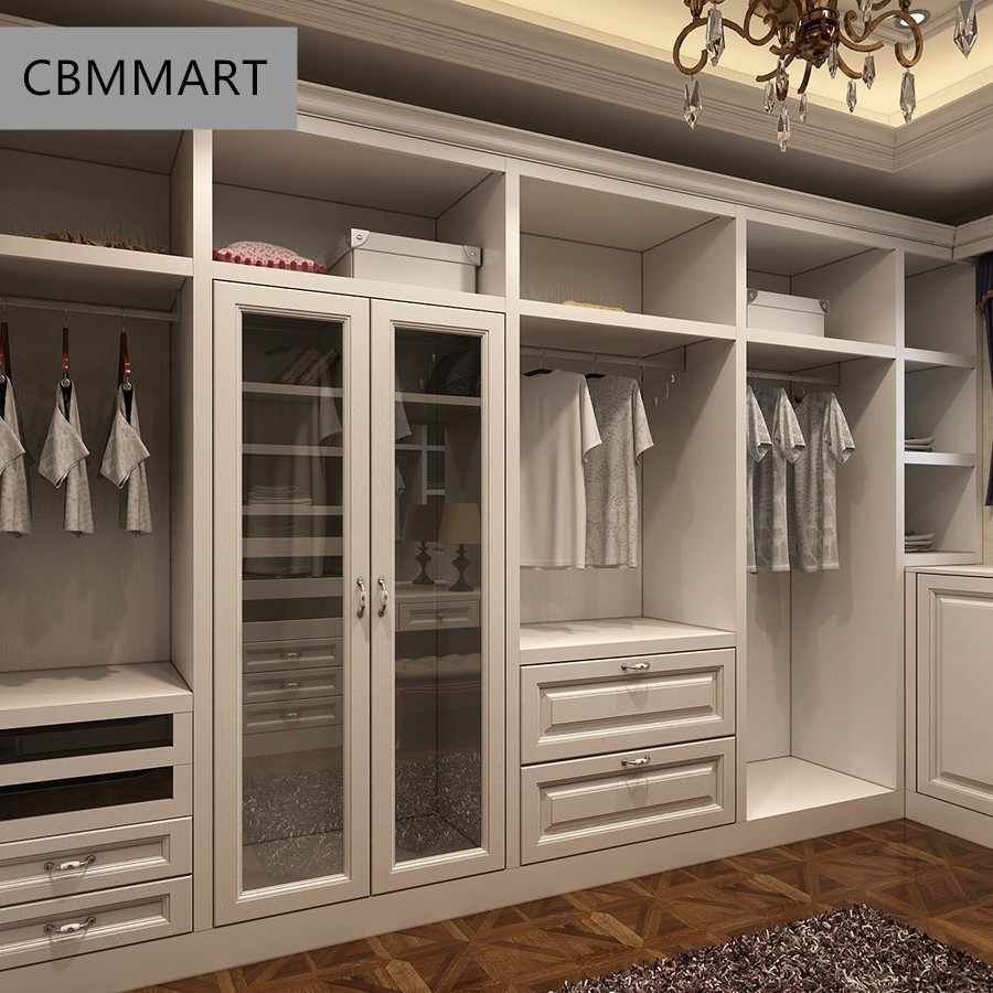 Bedroom custom L shape walk-in wardrobe cabinet closet