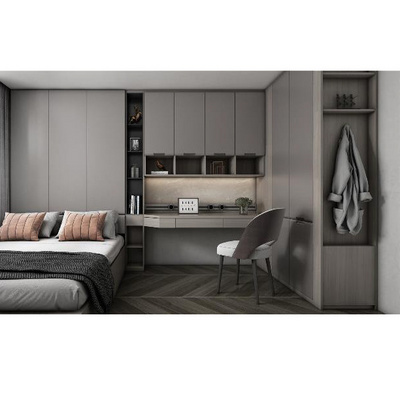 Modular mdf bedroom storage cabinet with drawers luxury furniture wardrobe closets designs for hotel