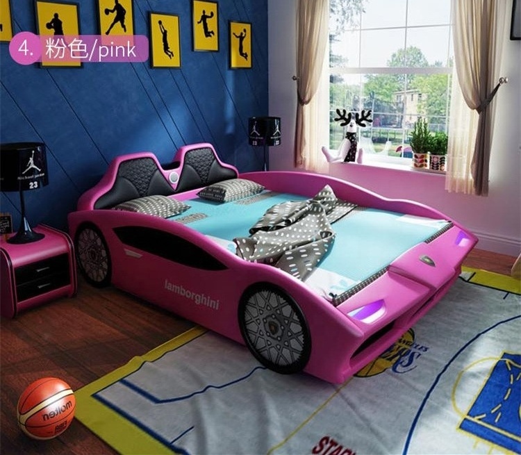 Hot sale Wooden race car bed for Kids,Children kids bedroom furniture