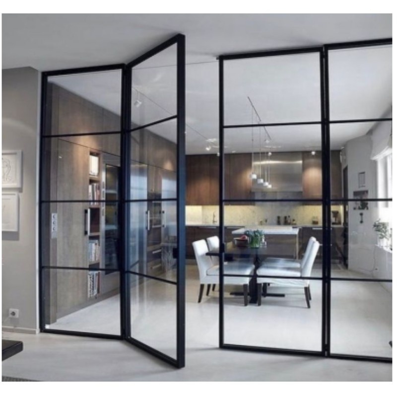 High quality Competitive Price Wrought Iron Glass Entry Door Design for Home