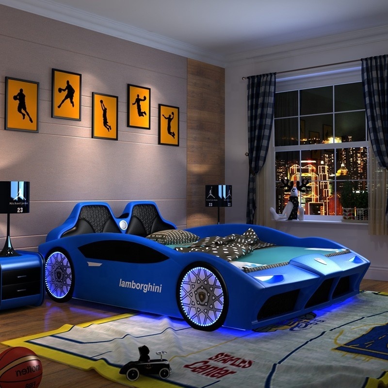 Hot sale Wooden race car bed for Kids,Children kids bedroom furniture