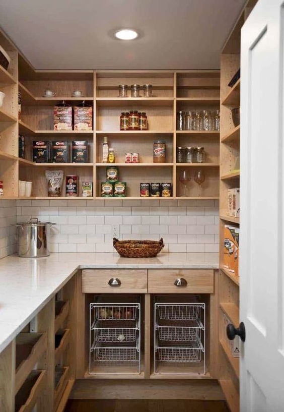 CBMMART modern design shelving pantry kitchen cabinet open pantri cabinet storage pantry closet