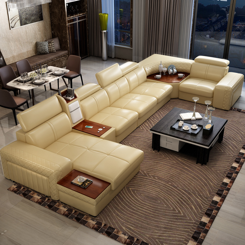 New arrival living room sofas living room furniture with Seat cushion heating and mini fridge