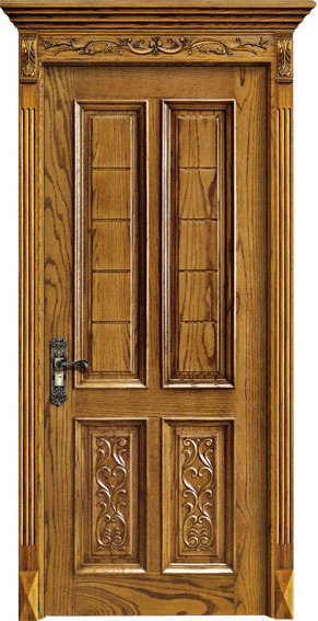 Gothic style wood veneer luxury and royal palace main front door entrance hall door