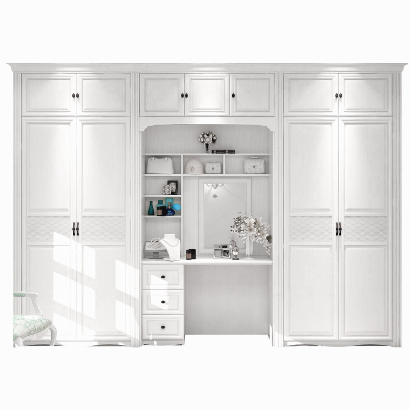 White Wardrobe Closet Sliding Doors Design for Bedrooms