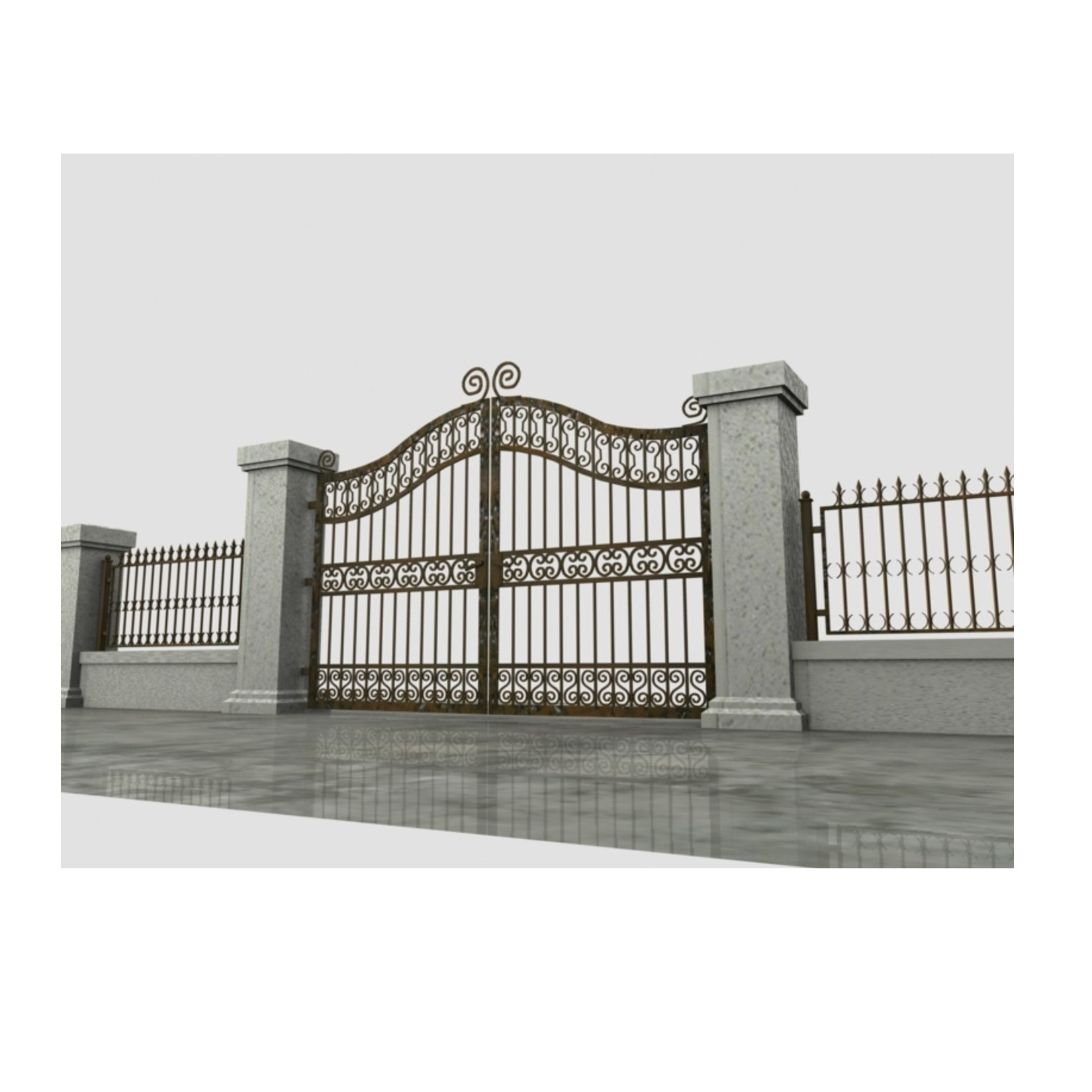 CBMmart good price main gate designs wrought iron gates fencing panel door modern automatic metal gates