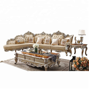 French wooden carved sofa set classic luxury living room furniture