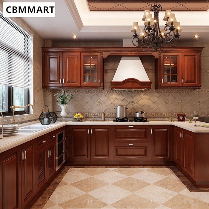 CBMMART Hot Selling Kitchen Cabinet Solid Wood Kitchen cabinet