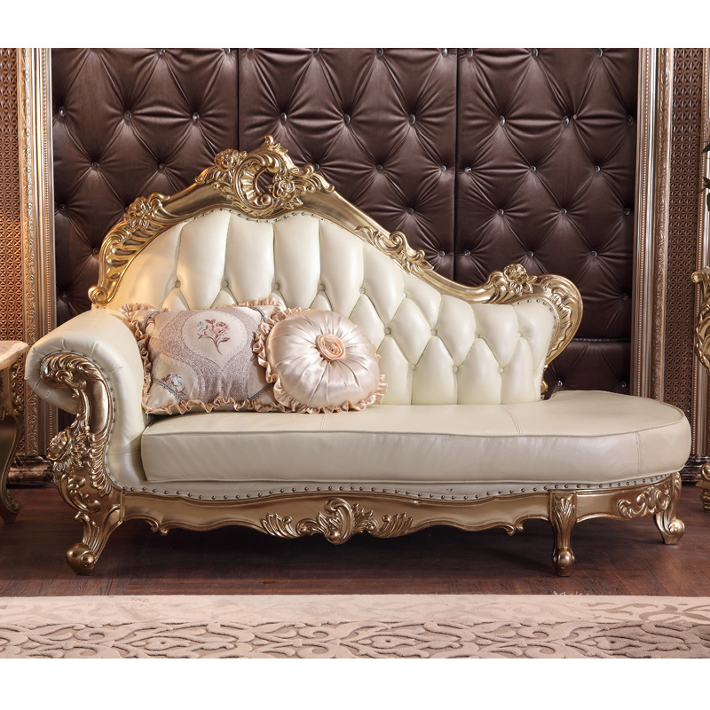 European Style Luxury Sofas Antique King Golden Classic Leather Couch Living Room Sofa Set Furniture Muebles