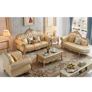 Royal furniture sofa set for italian leather sofa with European style sofa classic living room furniture