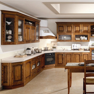 Classic style wooden kitchen room/living room/ living cabinets  bedroom sets cherry wood kitchen cabinets