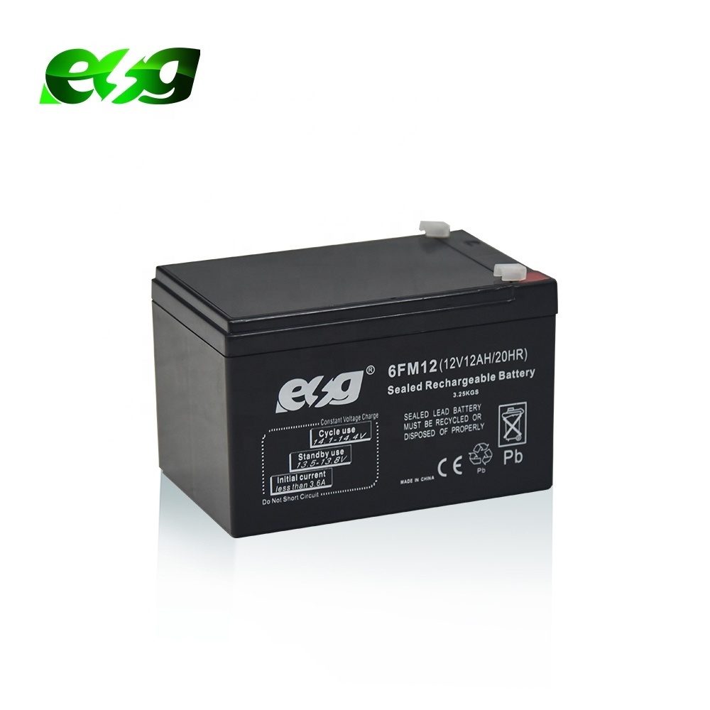 ESG Factory Electric Bicycles Scooters 12volt 24volt 36volt 48 volt 7ah 20ah 150ah 100ah Sealed Lead Acid Battery