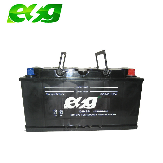 ESG  12V 88AH automobile battery dry battery  long life deep cycle rechargeable sealed Car battery