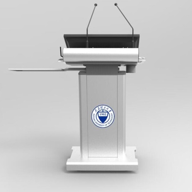 Dual motors height-adjustable Aluminum Lectern/Conference speech platform Interactive LCD Computer Table electric lifting Podium