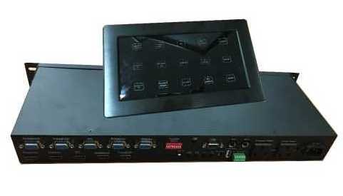 Multimedia controlling system for conference presentation Audio Visual SIGNAL central controller