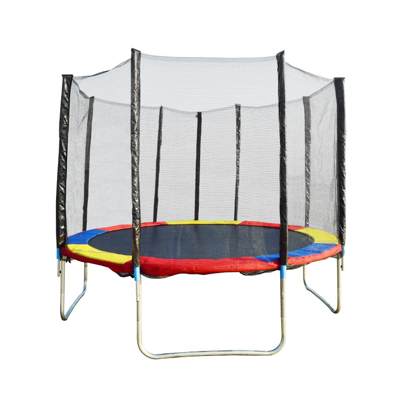 Fourstar 10FT Combination Bounce Safety Trampoline with Spring Mat Ladder Trampoline