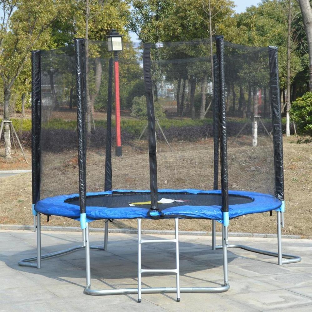 outdoor garden jumping playground trampoline with safety net