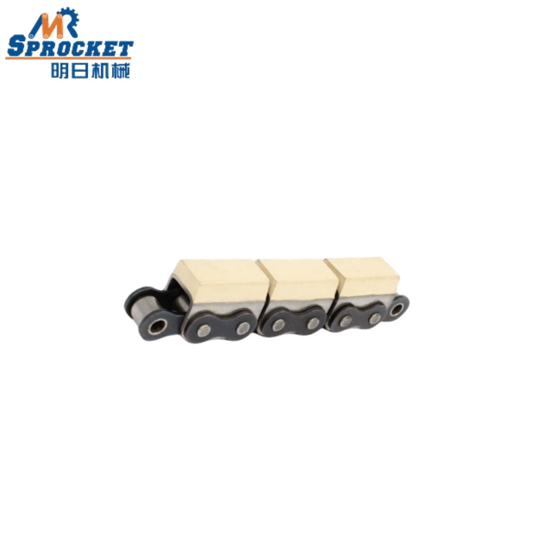 Higher standard precision  roller chain with rubber attachment 08B-G1 08A-G1 for gentle conveyor transmission