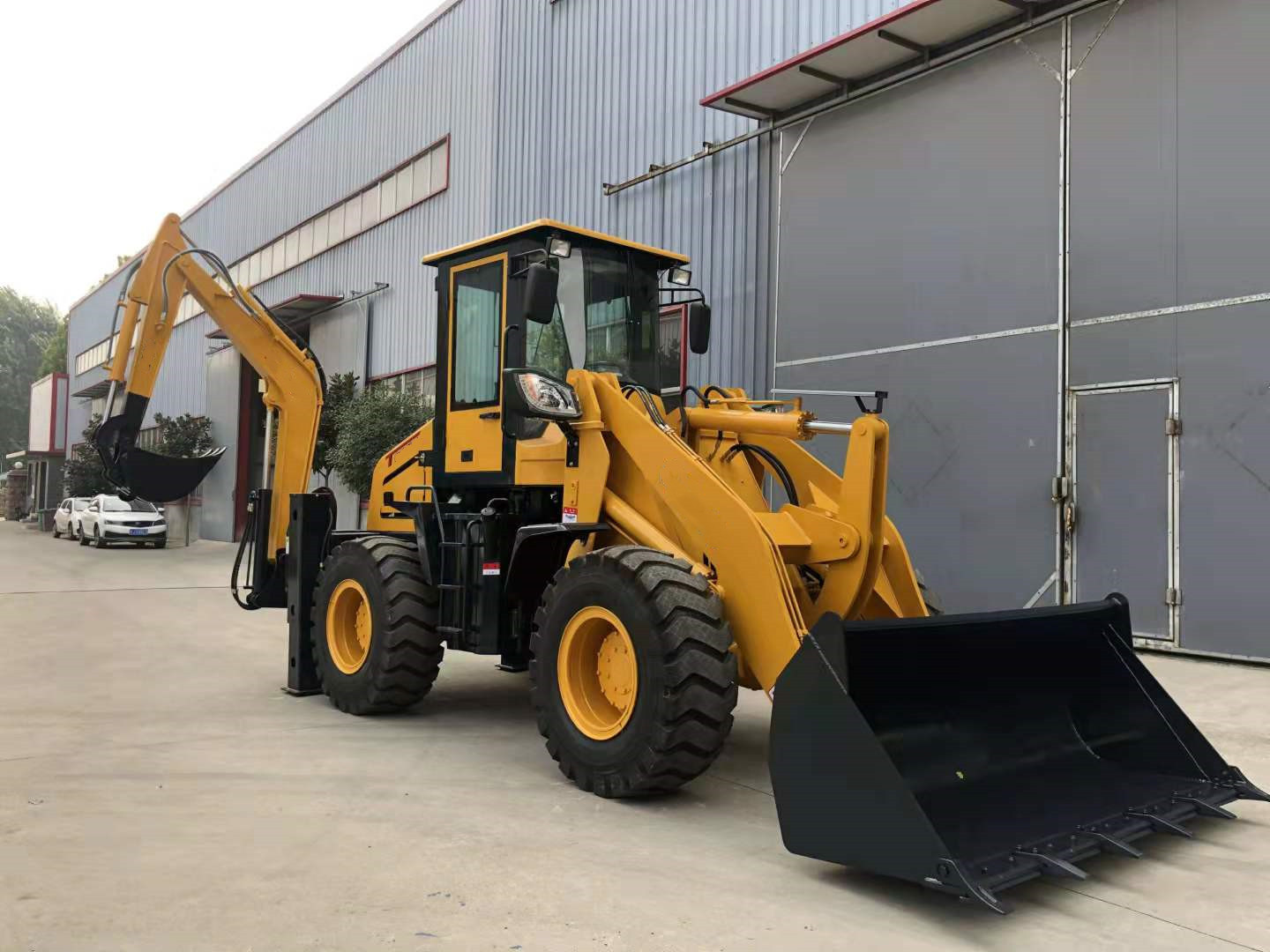 Mini Tractor Front End Compact Backhoe Loader With Different Attachments