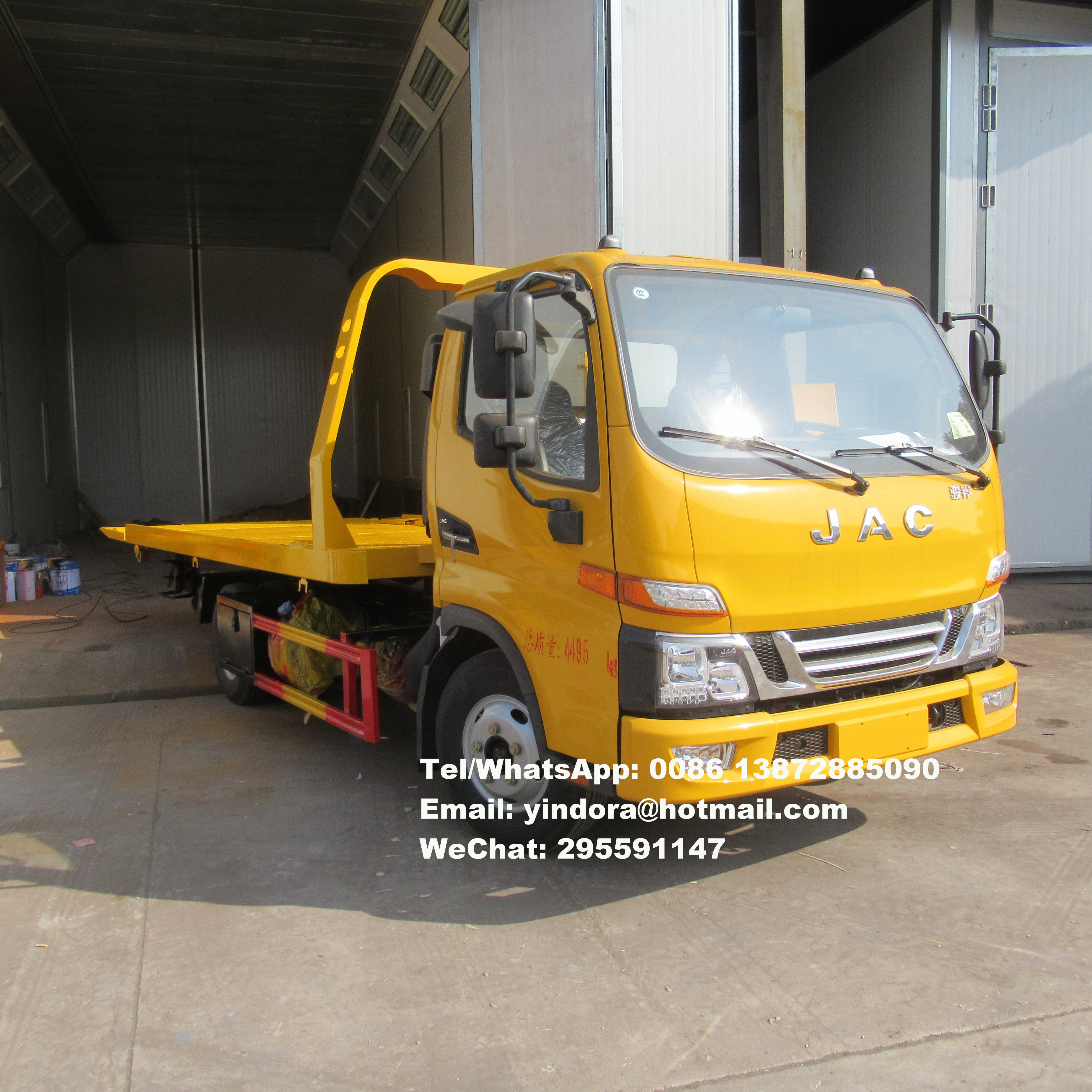 JAC 4x2 6 wheeler 3 ton 4 ton underlift hydraulic winch car carrier flat wrecker bed  tilt tray body for sale