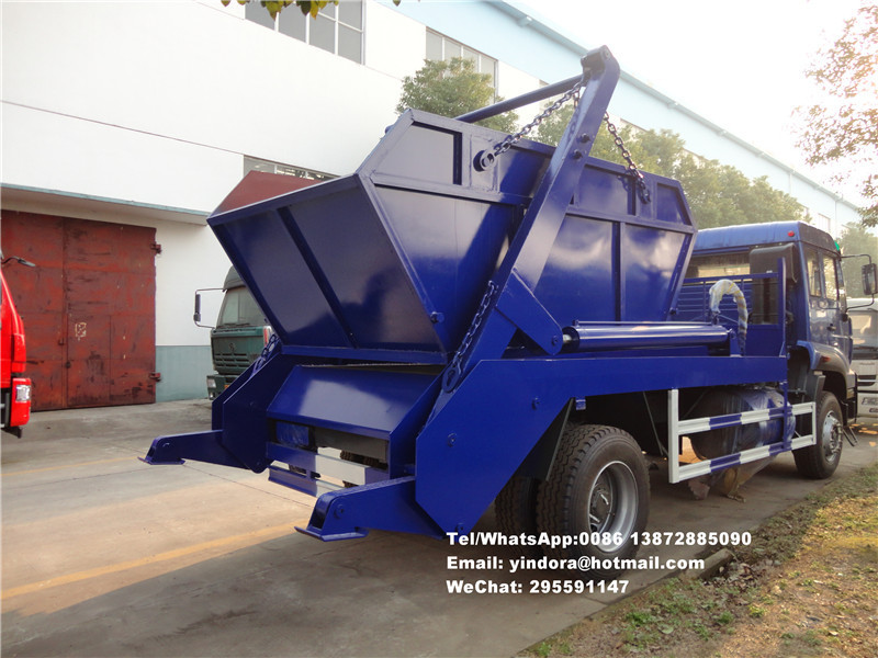 New 2019 sinotruk howo hydraulic garbage truck with tank carrier sinotruk silo loading heavy skip loader 12 ton