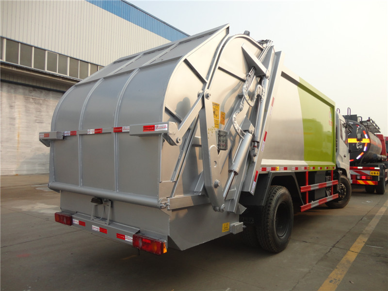 Bottom price dongfeng 3 ton waste bin mini 4cbm container garbage 5cubic meters mini vertical trash compactor truck