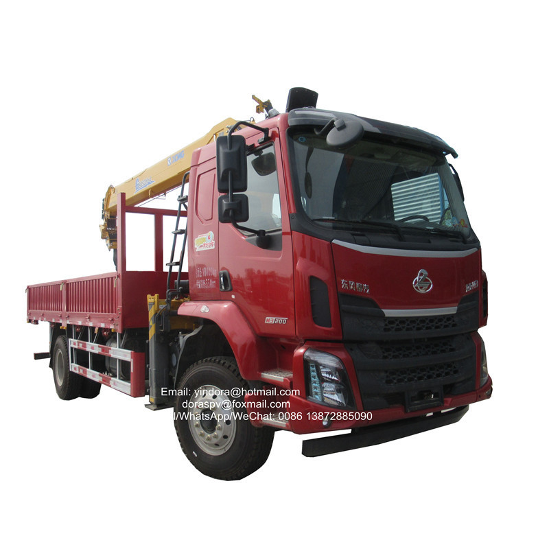 Dongfeng liuqi 4x2 6 wheeler self loading 6tons hydraulic manipulator boom truck mounted crane car 7 ton