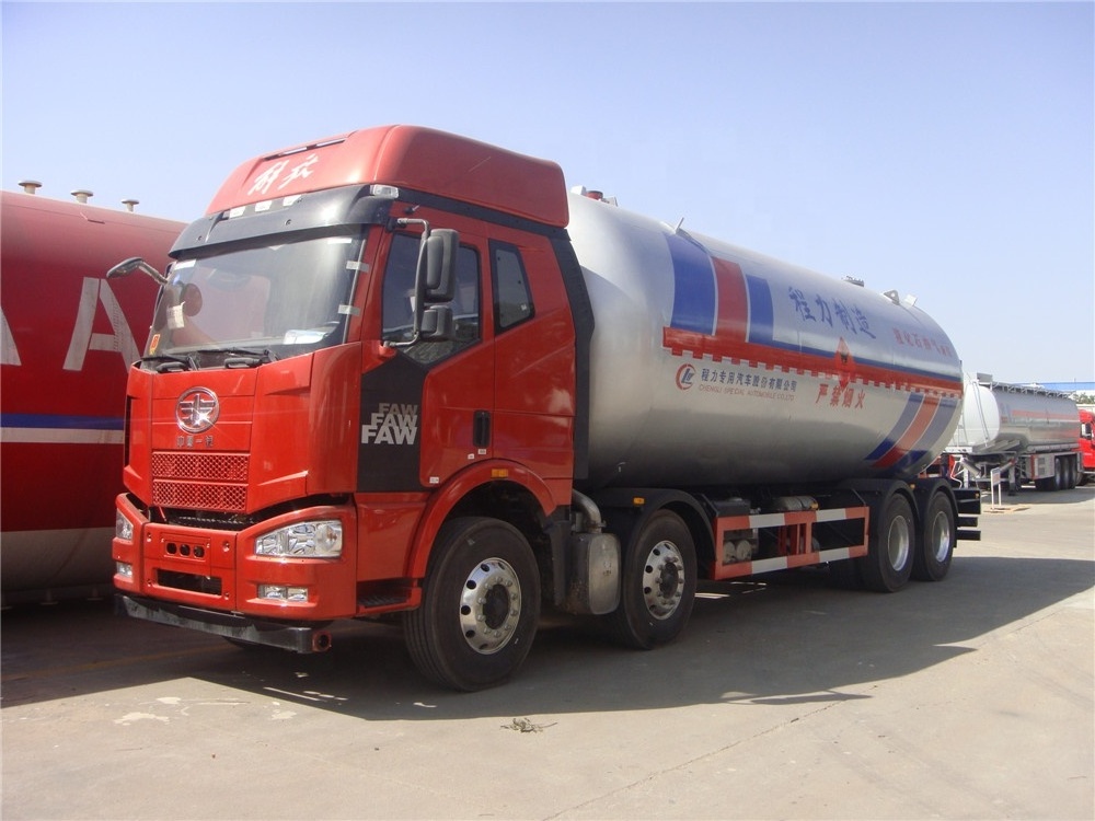 chinese  8x4 Jiefang bulk lpg cooking gas delivery tanker truck 18 ton