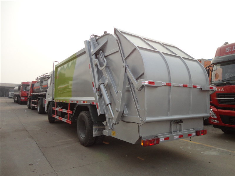 Bottom price dongfeng 3 ton waste bin mini 4cbm container garbage 5cubic meters mini vertical trash compactor truck