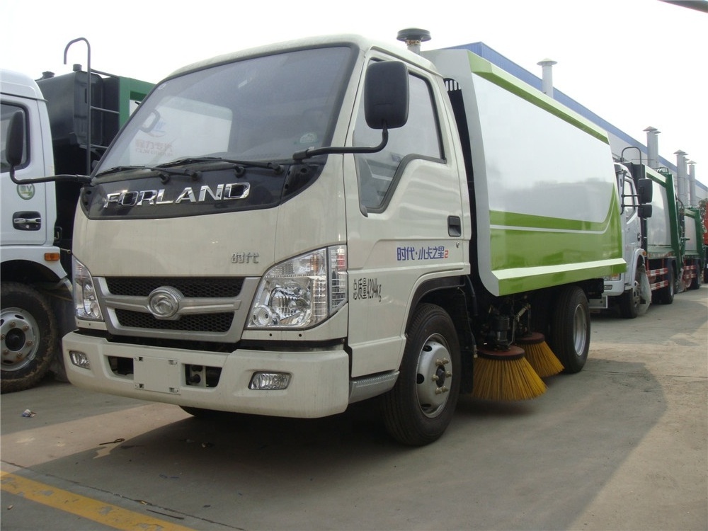 automatic 4 brushes highway road sweeping forland diesel 4x2 small street sweeper truck for sale