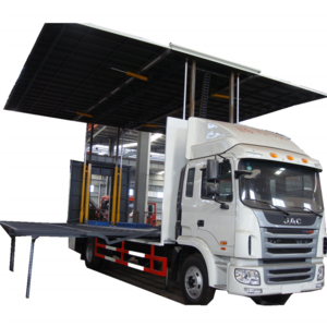 China largest 4x2 JAC 80m2 led mobile stage truck for sale