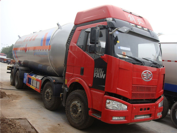 chinese  8x4 Jiefang bulk lpg cooking gas delivery tanker truck 18 ton