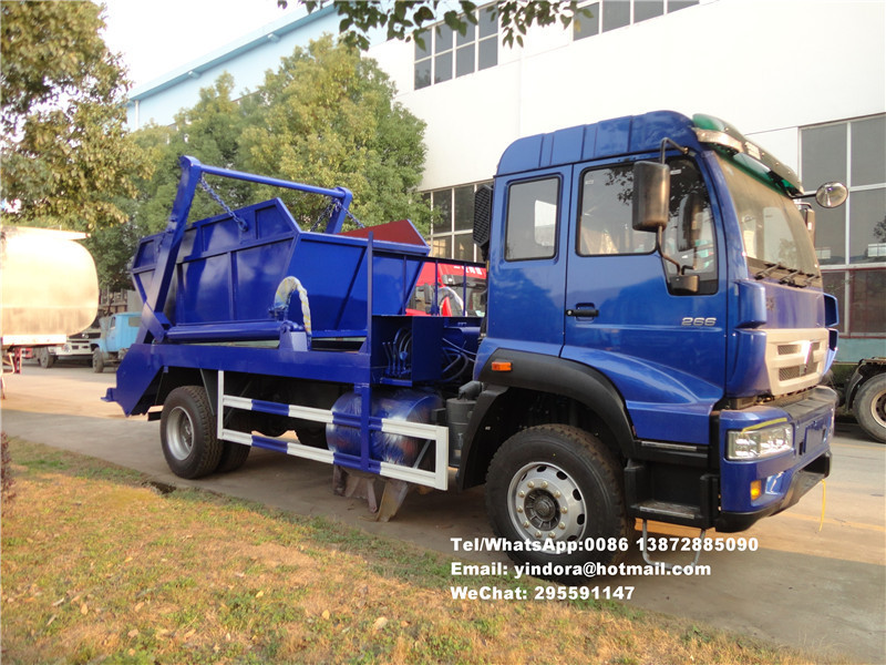 New 2019 sinotruk howo hydraulic garbage truck with tank carrier sinotruk silo loading heavy skip loader 12 ton