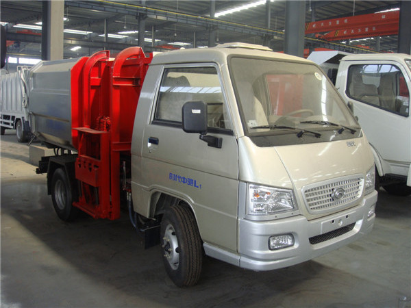 RHD LHD forland 1.5 ton mini side trash can self-loading garbage collection vehicle truck