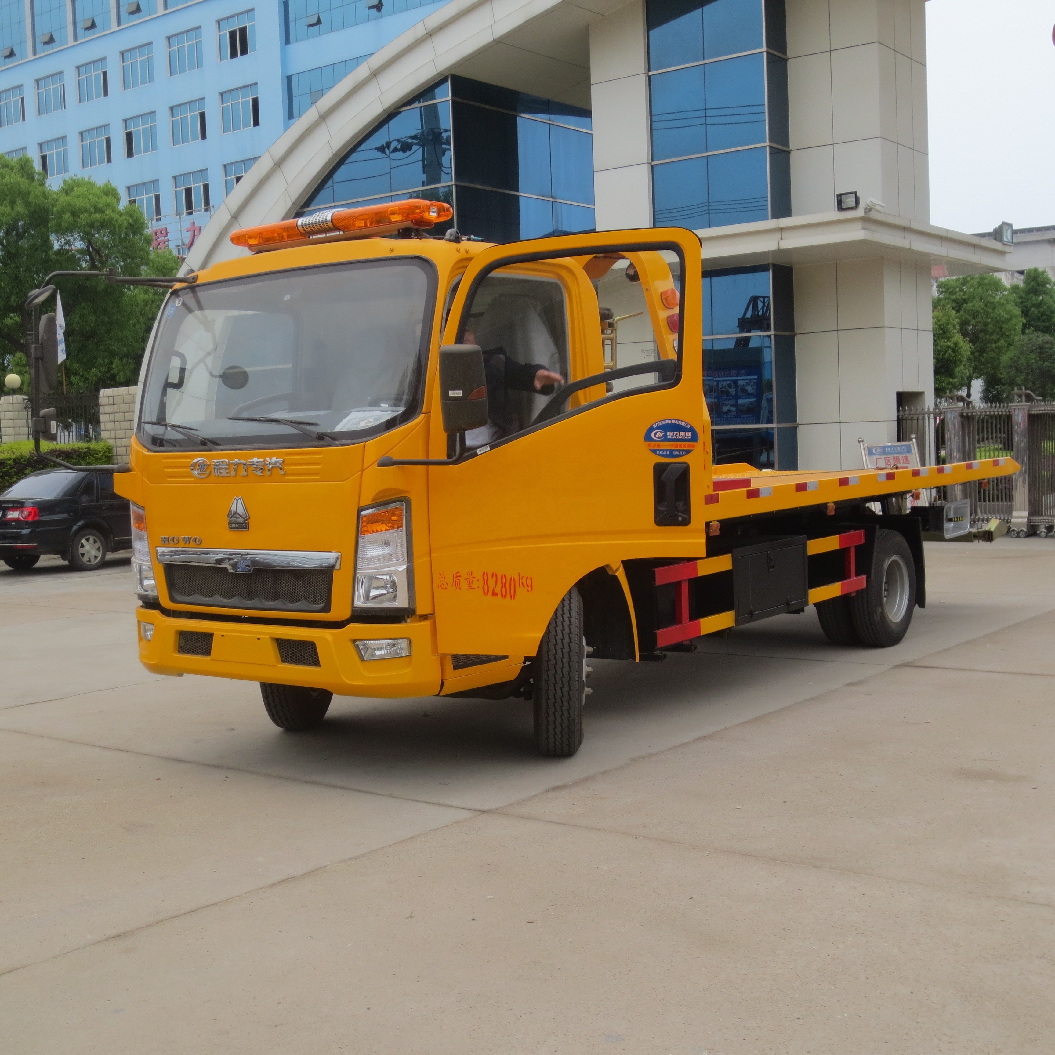 Dongfeng 6x4 new flat bed tow truck wrecker