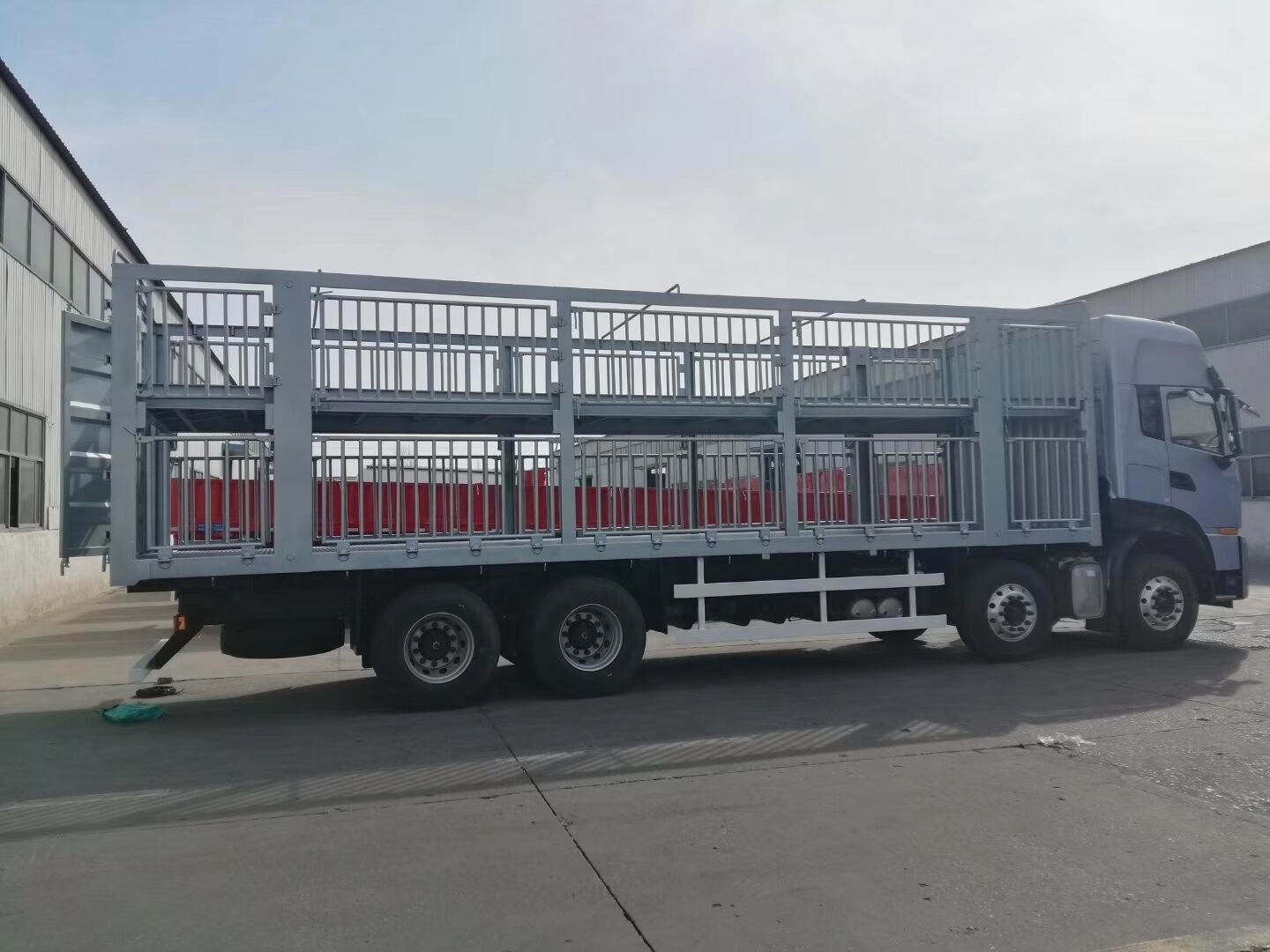 double Deck livestock cargo 2 / 3 Axles Fence Stake Semi Trailers