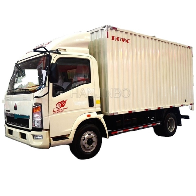 Mini Box Sino Truck Used 4x2 Cargo Van Both Side and Rear Open