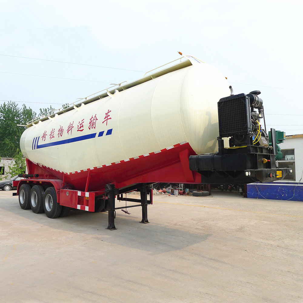 45 CBM Bulk Cement Tank Trailer 3axle Fly Ash Cement Bulker Silo Tanker Pneumatic Semi Truck Trailer for sale