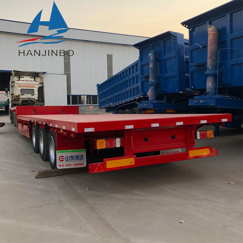 2 Axle 3 Axle 20FT 40 Ft Trailer Chassis Flat Bed Flatbed Trailer