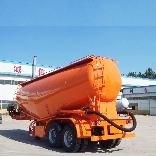 45 CBM Bulk Cement Tank Trailer 3axle Fly Ash Cement Bulker Silo Tanker Pneumatic Semi Truck Trailer for sale