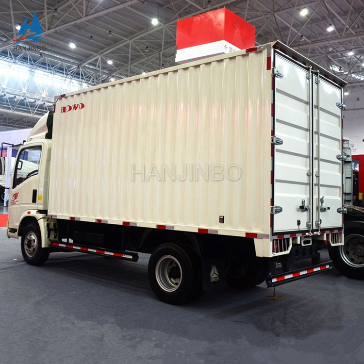 Mini Box Sino Truck Used 4x2 Cargo Van Both Side and Rear Open