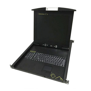 Rackmount KVM Console - 1U - 19in - 16 Port KVM - VGA KVM - Rack Mount Monitor - Rackmount LCD Monitor - Rackmount