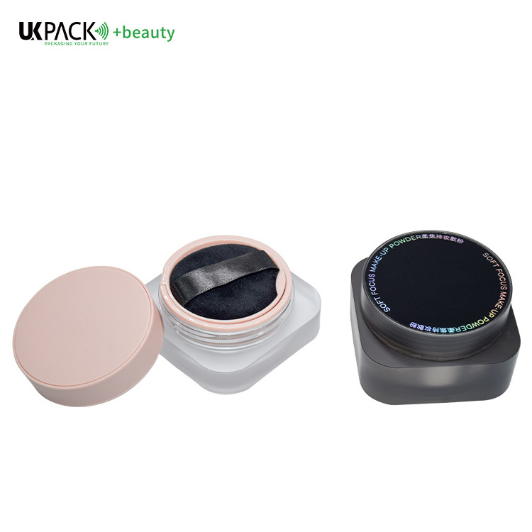 UKPACK Square 8g plastic Jar Loose powder Jar Featured setting up powder Container With lids