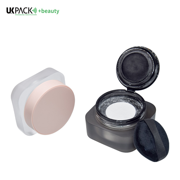 UKPACK Square 8g plastic Jar Loose powder Jar Featured setting up powder Container With lids