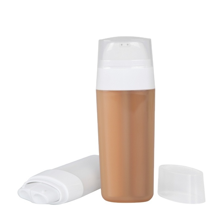 15ml 30ml PP Plastic Customized Colors dual chamber bottle cosmetic round bottom cosmetic bottle