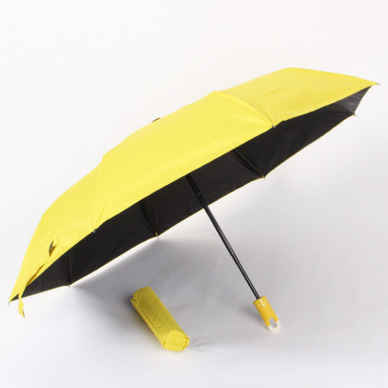 new product easy carry unique full automatic folding umbrella with hook loop lock handle